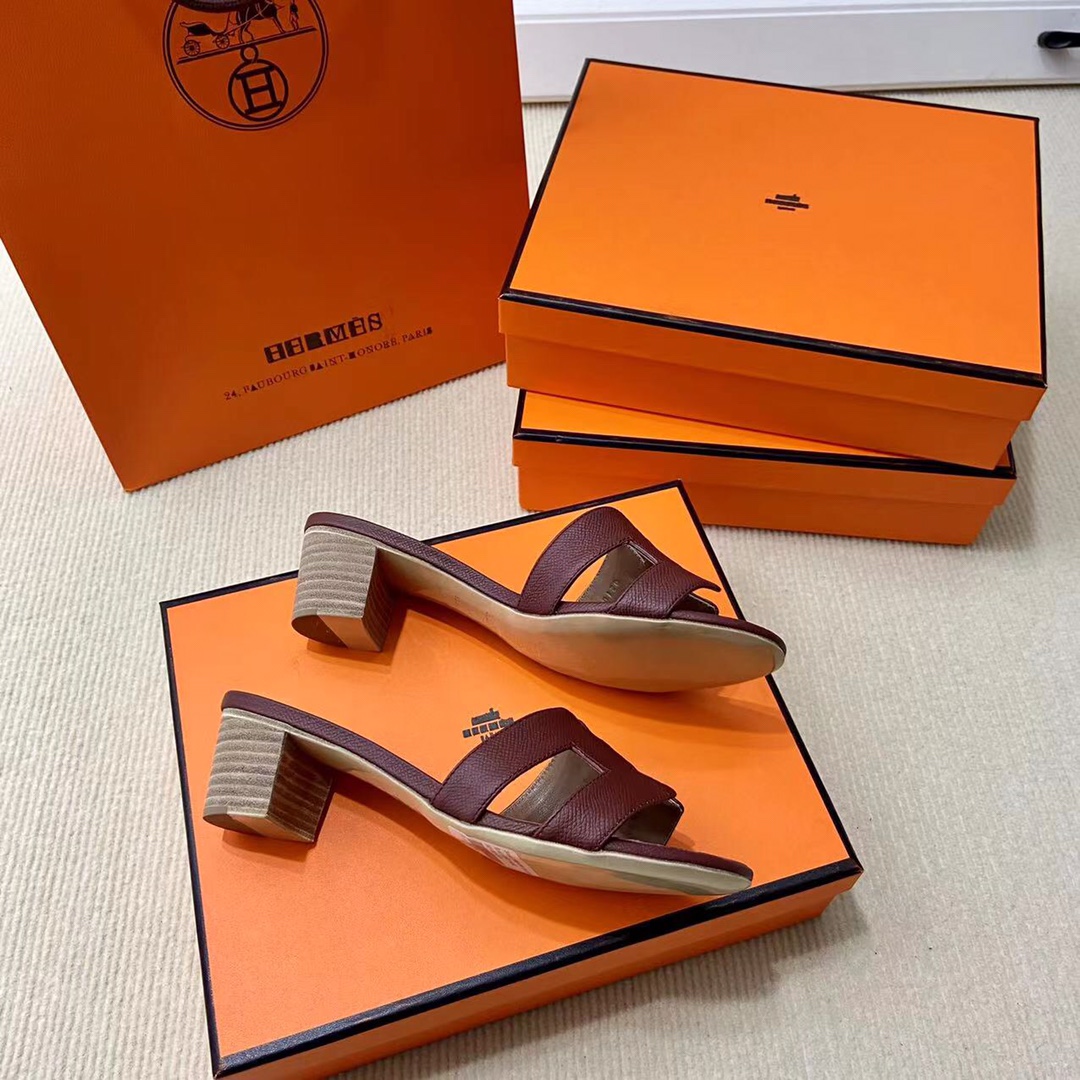 에르메스 올수공 오아시스 슬리퍼 샌들 앱송 22